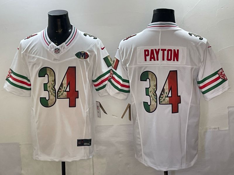 Men 2026 Chicago Bears #34 Payton white 3th generations Nike Limited NFL Jersey style 001